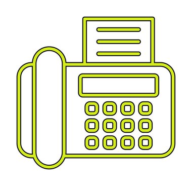 Faks makinesi. Web simgesi basit illüstrasyon