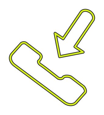 telefon arama simgesi, vektör illüstrasyonu basit tasarım