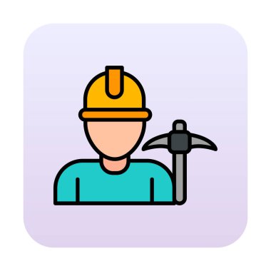 Madenci simgesi vektör illüstrasyonu