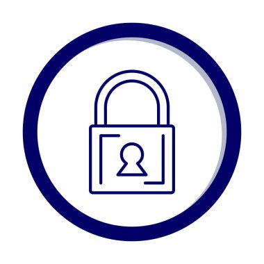 kilit simgesi web basit illüstrasyon