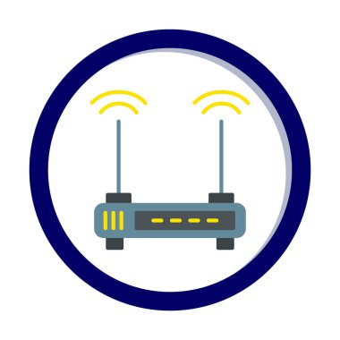 wifi sinyali, Router Aygıt vektör illüstrasyon tasarımı