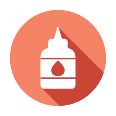 sıvı yapıştırıcı şişe ikonu vektör illüstrasyonu, yapıştırıcı logosu kavramı         