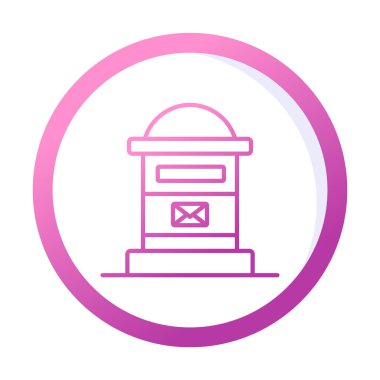 posta kutusu simgesi, vektör illüstrasyonu basit tasarım