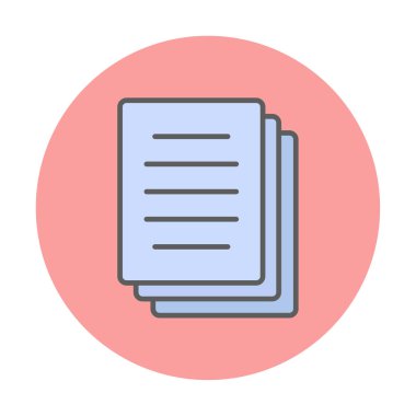 belge simgesi, vektör illüstrasyonu basit tasarım