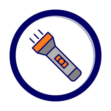 Seyahat fenerinin düz simgesi. Renkli vektör çizimi