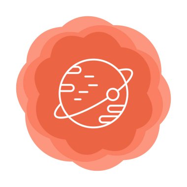 Gezegenler simgesi, vektör illüstrasyonu