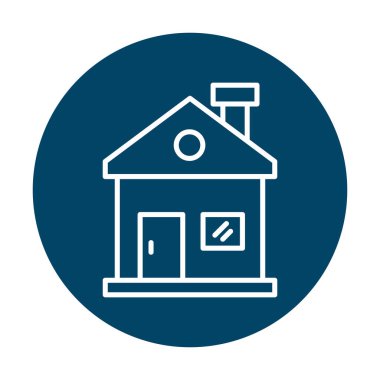 Ev. Web simgesi basit illüstrasyon