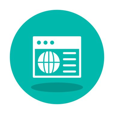 Basit web sitesi arayüzü simgesi, vektör illüstrasyonu