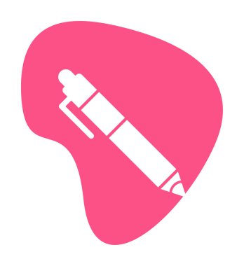 Kalem düz simgesi. Vektör çizim