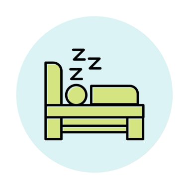uyku yatağı ikonu vektör illüstrasyonu