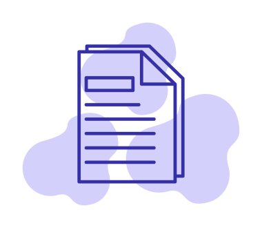 belge simgesi, vektör illüstrasyonu basit tasarım