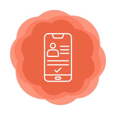 Kimlik vektör illüstrasyonlu akıllı telefon