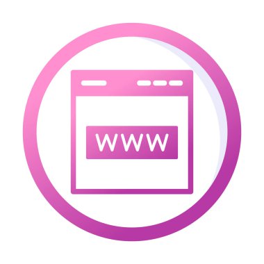 Basit web sitesi arayüzü simgesi, vektör illüstrasyonu