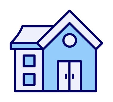 Eve. Web simgesi basit illüstrasyon