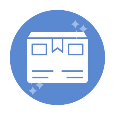 Teslimat kutusu simgesi, vektör illüstrasyonu basit tasarım