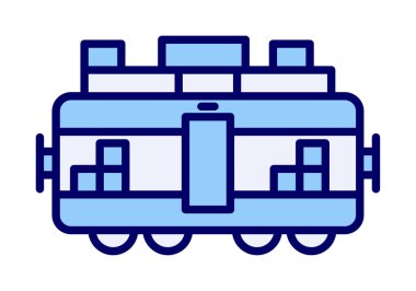 Tren kargosunun vektör çizimi