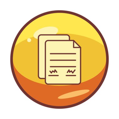 belge web simgesi vektör illüstrasyonu 