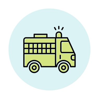 Van düz vektör simgesi