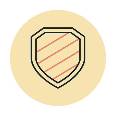 Güvenlik kalkanı simgesi, vektör illüstrasyonu