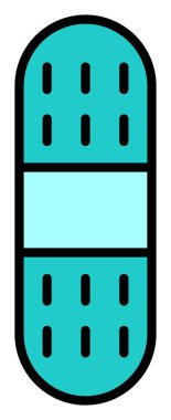 Bandaj Sıvası Minimalistik Düz Çizgi Dış Hattı Simgesi Simgesi