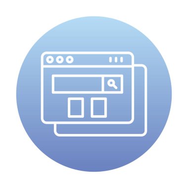 tarayıcı web sayfası simgesi, vektör illüstrasyonu