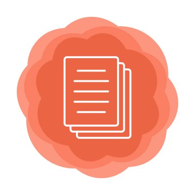 belge simgesi, vektör illüstrasyonu basit tasarım