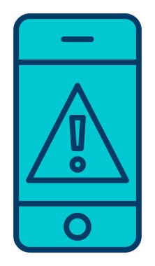 Mobil Uyarı simgesi vektör illüstrasyonu