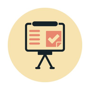 Beyaz arkaplan üzerindeki sunum tamamlanmış vektör illüstrasyonuName