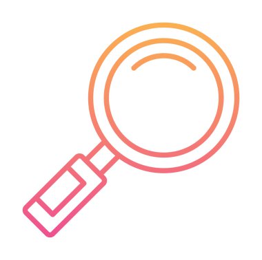 Büyüteç simgesi düz stil. Loupe renk simgesini ara. Vektör illüstrasyonu 