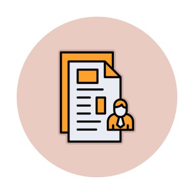 Beyaz arkaplanda istihdam ve iş özgeçmişi simgesi