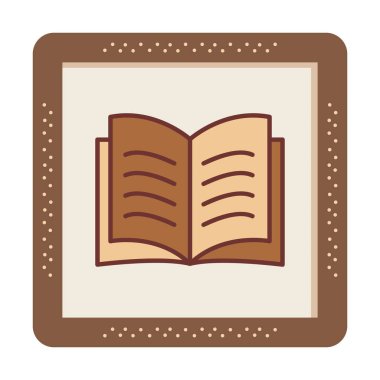 kitap düz simge vektör çizim