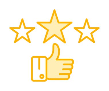 derecelendirme vektörü renk çizgisi simgesi 