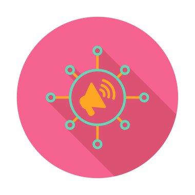 Viral Pazarlama web simgesi vektör illüstrasyonu