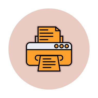 yazıcı simgesi web basit illüstrasyon