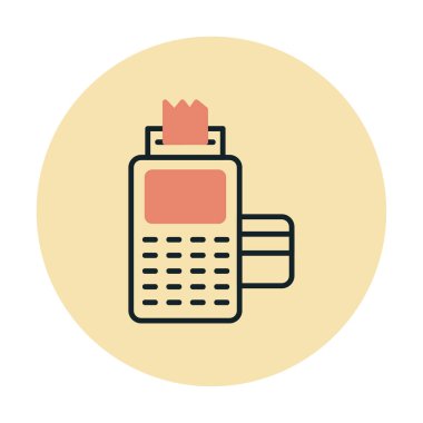 Kart okuyucu ve banka kartı, vektör illüstrasyonu