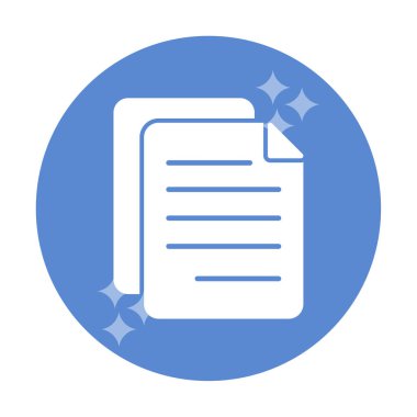 belge düz simgesi, vektör illüstrasyonu 