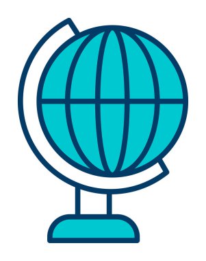 Dünya küresel ikon vektör illüstrasyonuName                