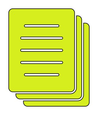 belge simgesi, vektör illüstrasyonu basit tasarım