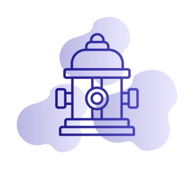 Modern yangın musluğu simgesinin vektör illüstrasyonu 