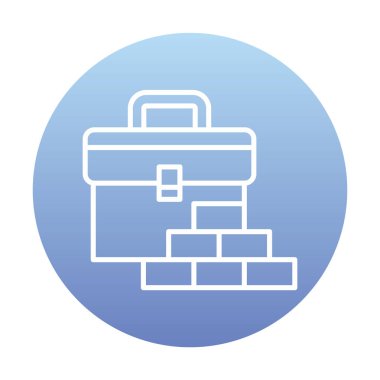 evrak çantası web basit simge illüstrasyonu