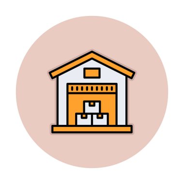 Web için depo vektör simgesinin basit illüstrasyonu