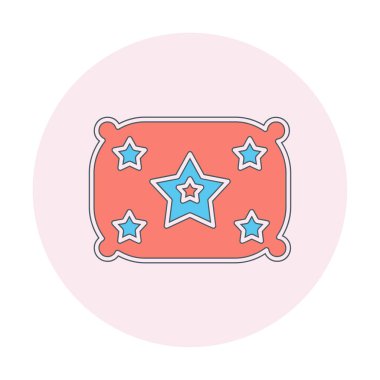 yastık simgesi, vektör illüstrasyonu basit tasarım