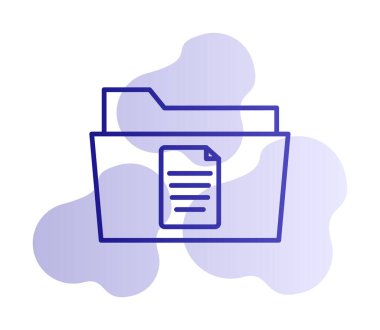 klasör renkli vektör simgesi 