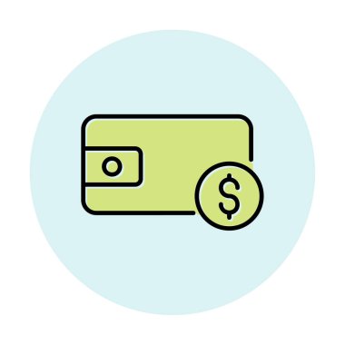 cüzdan ikonu vektör illüstrasyonu