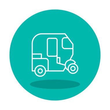 Tuk Tuk simge vektör illüstrasyonu