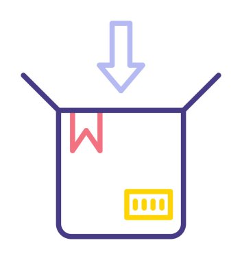 paket simgesi vektör illüstrasyonu
