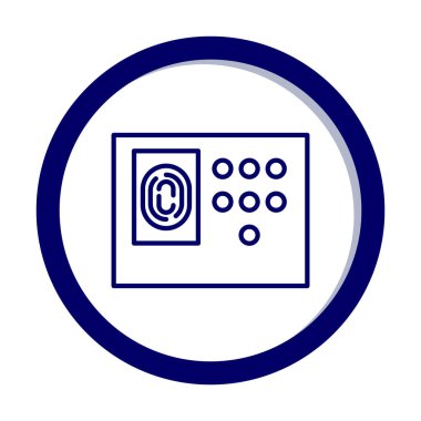 Güvenlik sistemi simgesi vektör illüstrasyonu