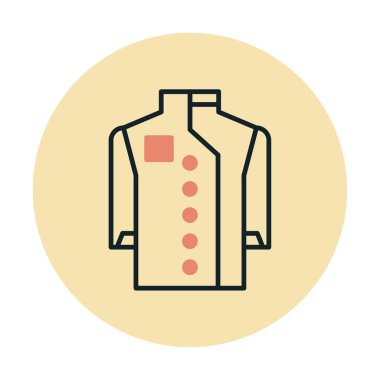 Chef Coat web simgesi, vektör illüstrasyonu