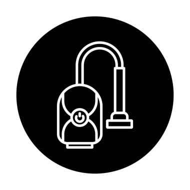 Elektrik süpürgesi ağ simgesi basit illüstrasyon