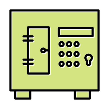 Güvenli kutu simgesinin vektör çizimi